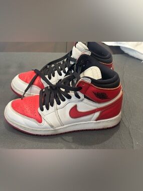 Nike Red & White High-Top Sneakers